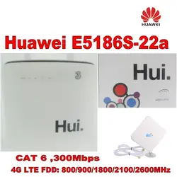 Huawei E5186 E5186s-22a 300 Мбит/с 4 г LTE беспроводной Wi-Fi CPE couter cat6 оригинальный CPE домашний маршрутизатор с порт LAN (локальной сети) с 4 г антенны