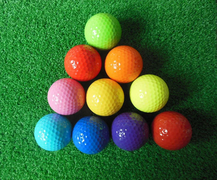 12 قطع واحد دزينة الجملة فارغة البسيطة ملعب جولف الكرة متنوعة الملونة كرة جولف
