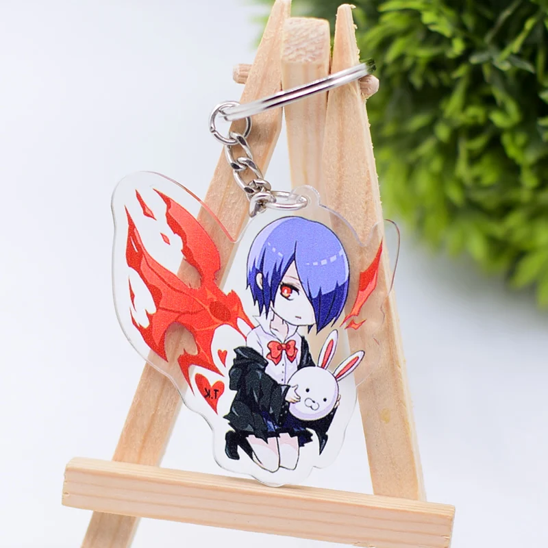 1 шт. брелок Tokyo Ghoul милый двусторонний Kaneki Ken подвеска акриловые аксессуары для