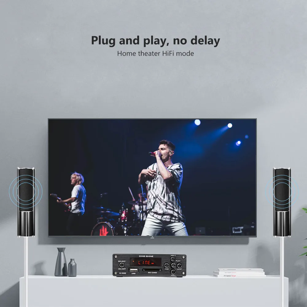 AIYIMA M 98E TDA7498E Bluetooth 4 0 160 Вт + Настольный цифровой усилитель мощности Hifi с поддержкой