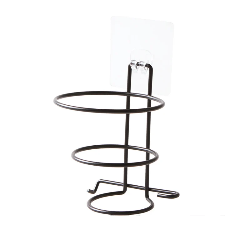

Bathroom Hair Dryer Holder Wall Mounted Rack Space Save Shelf Storage Organizer Aluminum Hairdryer Holder Multi-function Hanger