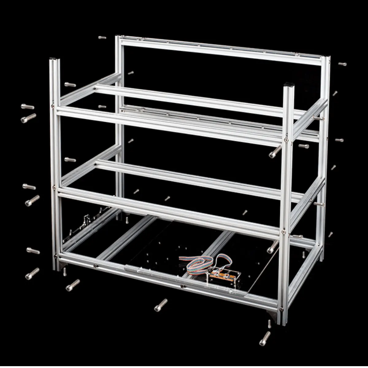 S SKYEE USB Switch 14GPU Open Air Mining Miner Frame Case For ETH Ethereum ZEC BTC Computer Server Chassis