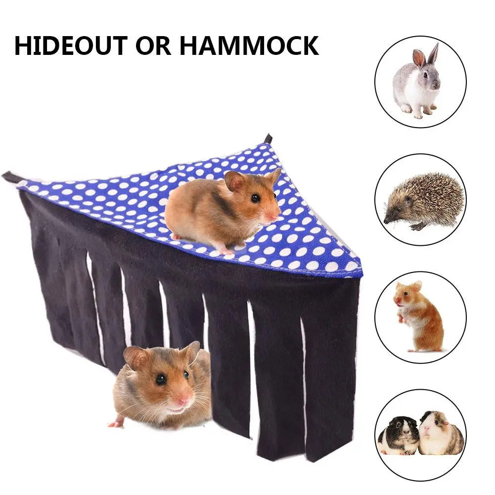 Hamster Hammock Pet Tent Hideout Hideaway Hammock Hanging Bed Tassel Corner Nest For Hedgehog Guinea Pig Hamster - Цвет: C
