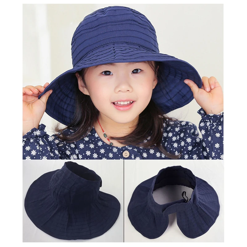 

Summer UPF 50+ Baby Girls Sun Hat Wide Brim Girls Sun Protection Hat Floppy Beach Hat Kids Girls Packable Visor