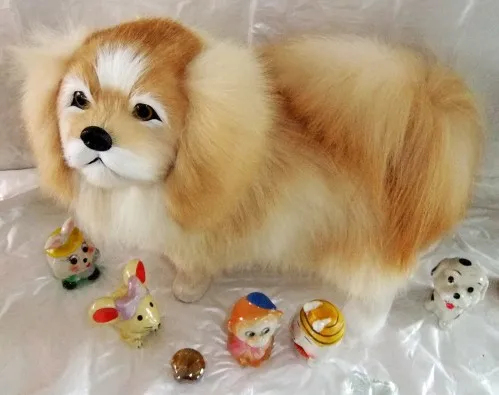 New Creative Simulation Pekingese Dog Toy Doll Gift Toy Pekingese Dog Doll Gift
