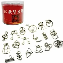 Набор из 18 штук Классический IQ Металл распутывание головоломки магия головоломки игра для взрослых детей