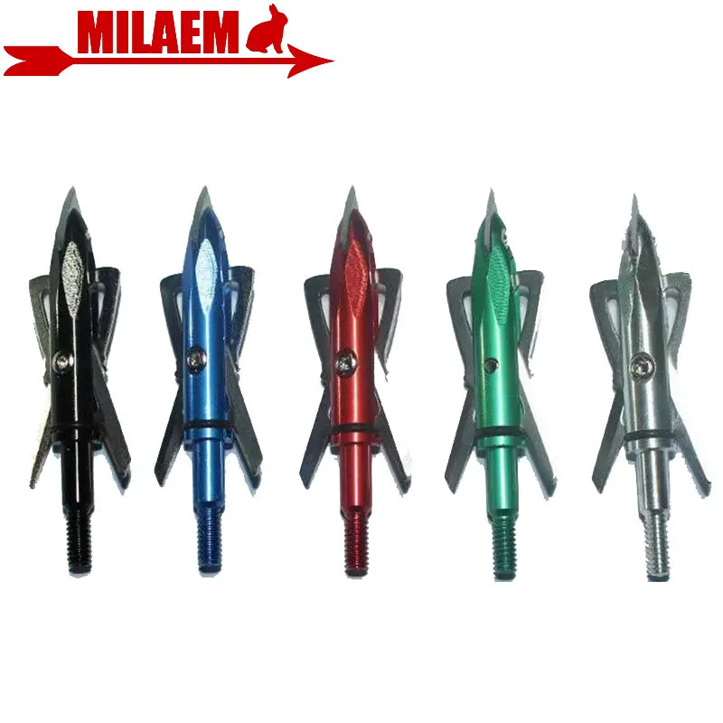 

6/12pcs 100Gr Archery Blade Arrowhead Stainless Steel Broadhead 2 Blades Target Arrow Point Tips Hunting Shooting Accessories