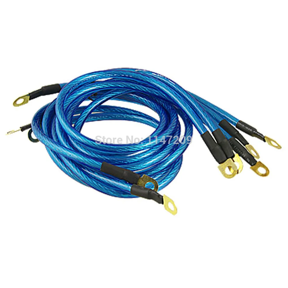Auto Car Universal Ground Grounding Wire Cable Kit Blue Free Shipping