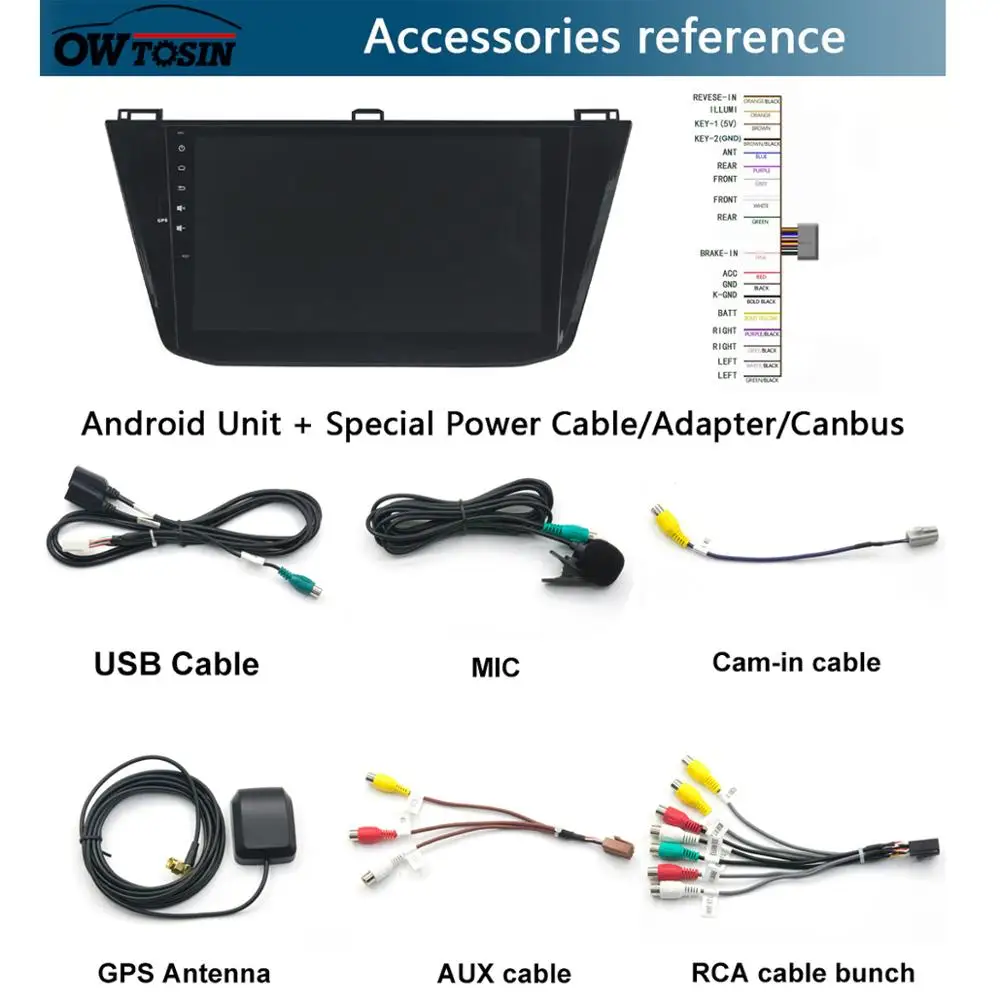 Sale 10.1" IPS 8Core 4G+64G Android 9.0 Car DVD Player For VW Volkswagen Tiguan L 2017 2018 2019 GPS Navigation Radio Parrot BT DSP 4
