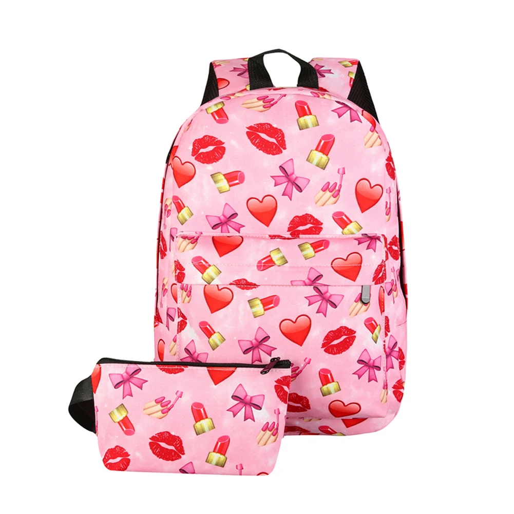 

2017 New Fashion Hipster Girl Sexy Lips 3D Printing Backpack Women Shoulder Bag For School Teenage Girl Canvas Backpacks Mochila