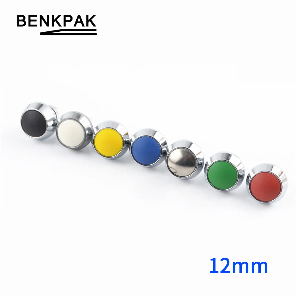 

1PC 12mm Self-Recovery Push Button Switch Ball Head Round Stainless Steel Metal Car Start Horn Speaker Reset Waterproof Button