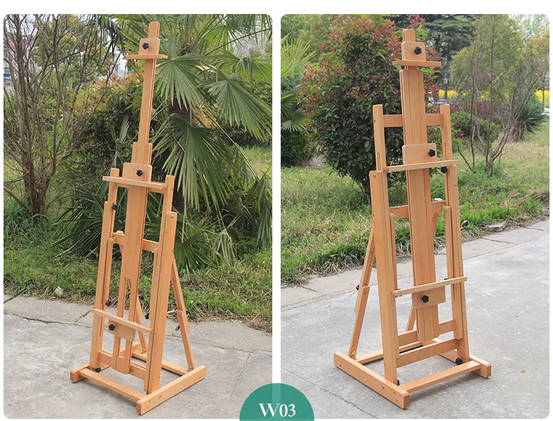 Multipurpose Easel Caballete De Pintura Oil Paint Easel Stand Folding Wooden Easel Stand for Painting Art Supplies for Artist