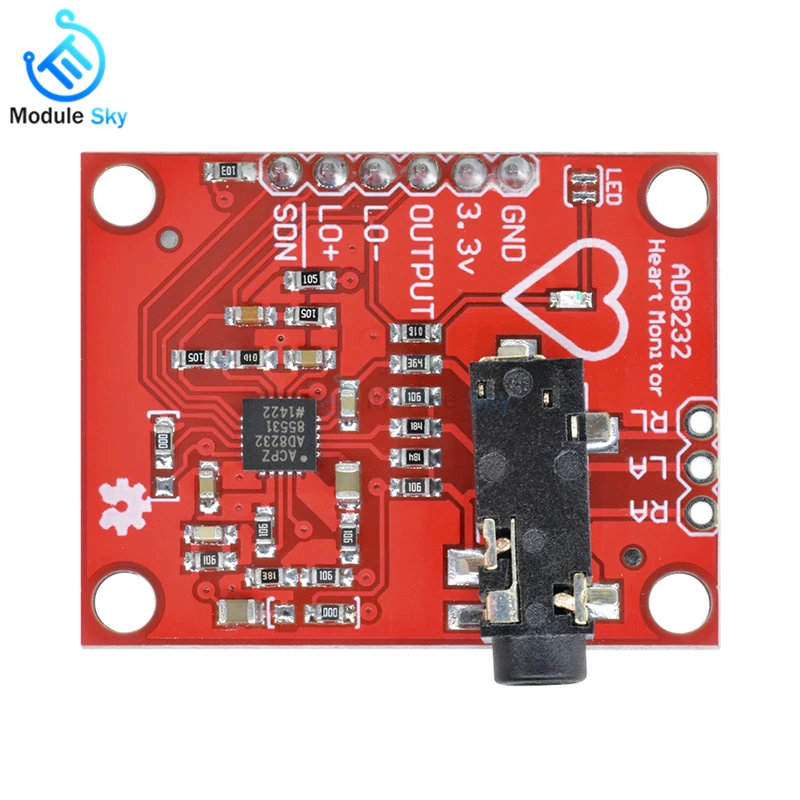 AD8232 датчик контроля сердечного ритма ЭКГ модуль с кабелями DIY kit для Arduino