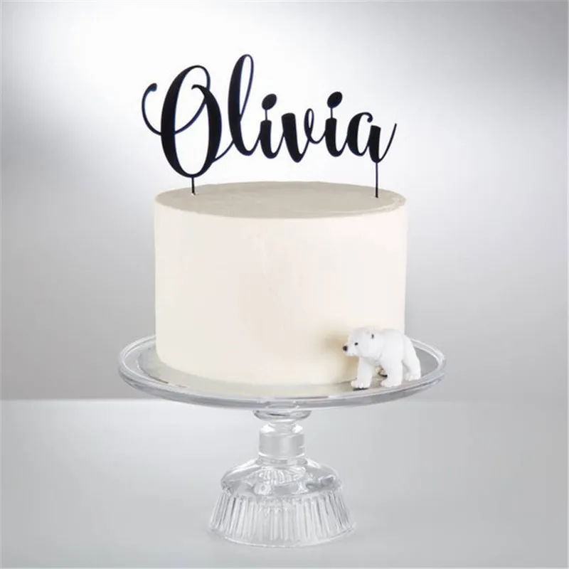 Custom Name Acrylic Cake Topper Personalized Birthday Cake Topper