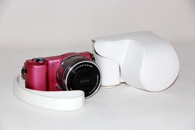 High Quality 6 Colors Leather Camera Bag Case For Sony A5000 A5100 NEX