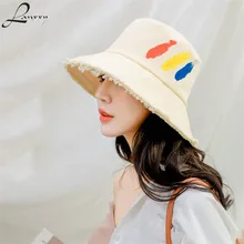 Lanxxy, новинка, Женская рыболовная шляпа, Gorros, модная, граффити, Панама, летние шапки, повседневные хлопковые шапки