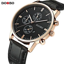 New DOOBO Watches Luxury Brand Men Watch Leather Fashion Quartz-Watch Casual Male Sports Wristwatch Date Clock Montre Homme