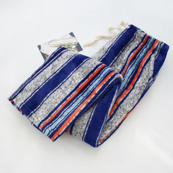 

Women 's Sleep Pants Flannel Loose stripe Home Sleep pants Men And Women Sleep Bottoms