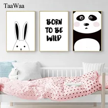 TaaWaa White And Black Quotes Panda Bear Minimalist Canvas Poster Prints Wall Art Nordic Style Pictures For Living Room Decor TaaWaa White And Black Quotes Panda Bear Minimalist Canvas Poster Prints Wall Art Nordic Style Pictures For Living Room Decor