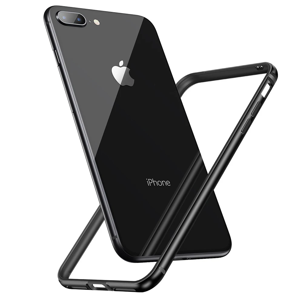 Чехол-бампер для iphone 11 Pro Max 8 7 plus X, тонкая алюминиевая рамка, Мягкий ТПУ с внутренним краем, защитный противоударный чехол для iphone XS MAX XR