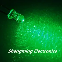 1000 шт. F3 3 мм зеленый круглый сверхяркий светодиодный свет светодиод