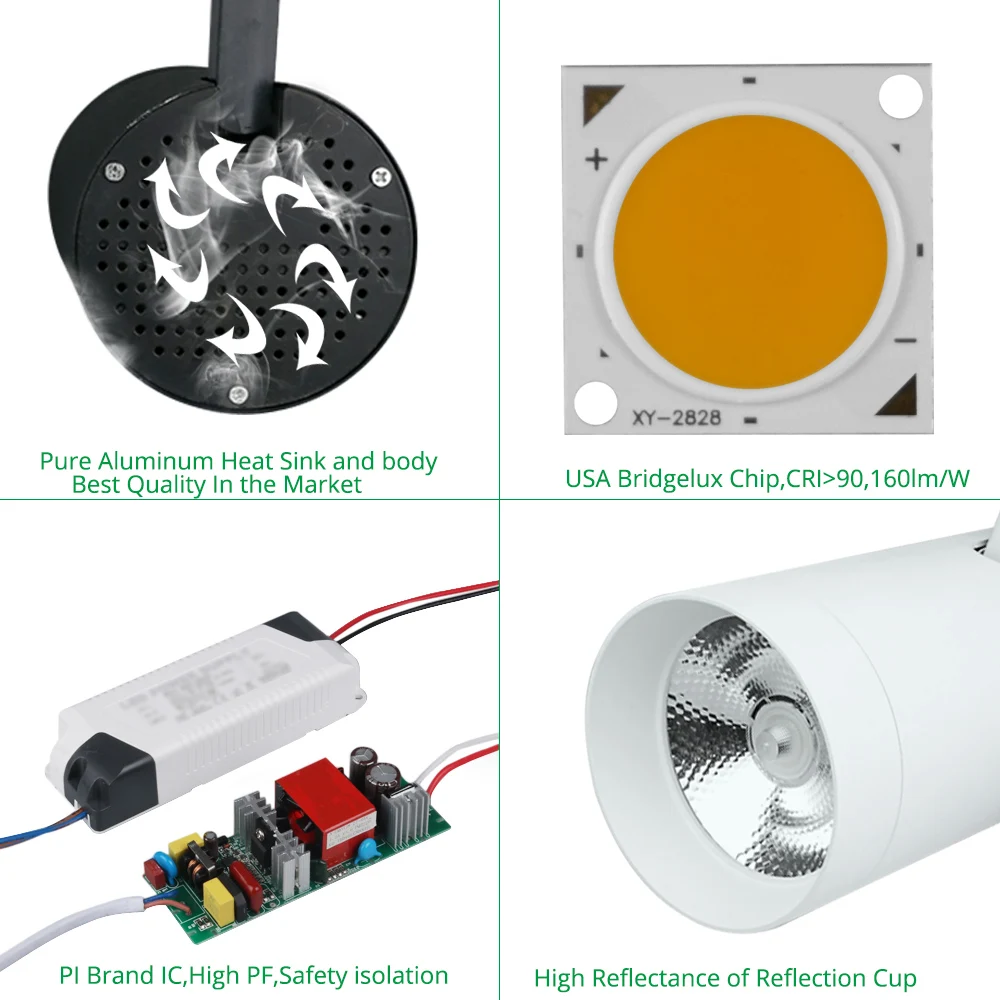 Светодиодный трек Light 20W 30W COB Rail Lamp Spot для магазина одежды Обувной магазин Windows
