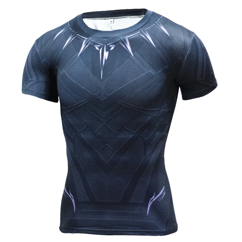 Punisher Superman Batman Spider-man Cosplay T-shirts Compression Men T shirts Summer Short Sleeve Fitness Crossfit Tight Tops  (4)
