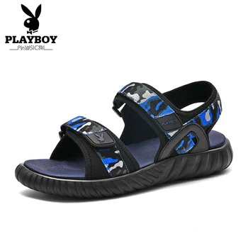

PLAYBOY New Classics Style Men Sandals Outdoor Walking Summer Shoes Anti-Slippery Beach Shoes Men Comfortable Soft