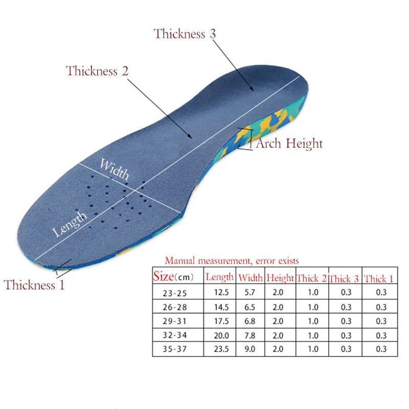 USHINE из синего этилвинилацетата и бархат Sprot X ноги стельки детские ортопедические стельки для кроссовок детская