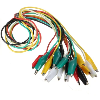 

10pcs 50cm Alligator Clips Doubl e-ended Clips Crocodile Cable Alligator Jumper Wire Test Leads Alligator Clips