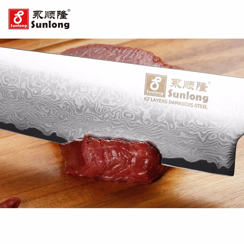 Sunlong Chef Knife 10 Inch Kitchen Knife-Japanese VG-10 67 Layers Damascus Steel-Razor Sharp-Rosewood Handle Sunlong Chef Knife 10 Inch Kitchen Knife-Japanese VG-10 67 Layers Damascus Steel-Razor Sharp-Rosewood Handle