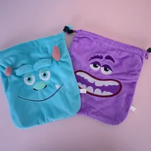 cool 1PCS Sullivan Buzz Aliens Cartoon Drawstring Bags Cute Plush storage handbags makeup bag Coin Bundle Pocket Purse NEW