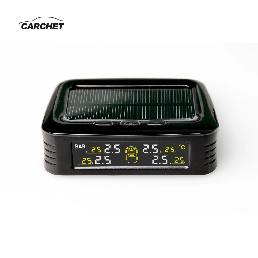 

CARCHET Car Tire Pressure Alarm Monitor System TPMS Backlight Digital Display Colors Screen gauge tester security alarm bar psi