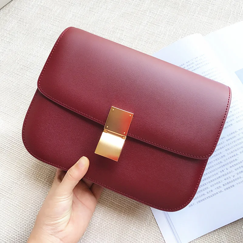 Bags for Women Tofu Wrapped Hand Rubbing Cow Skin Box Retro Small Square Bag Single Shoulder Oblique Bag Girl