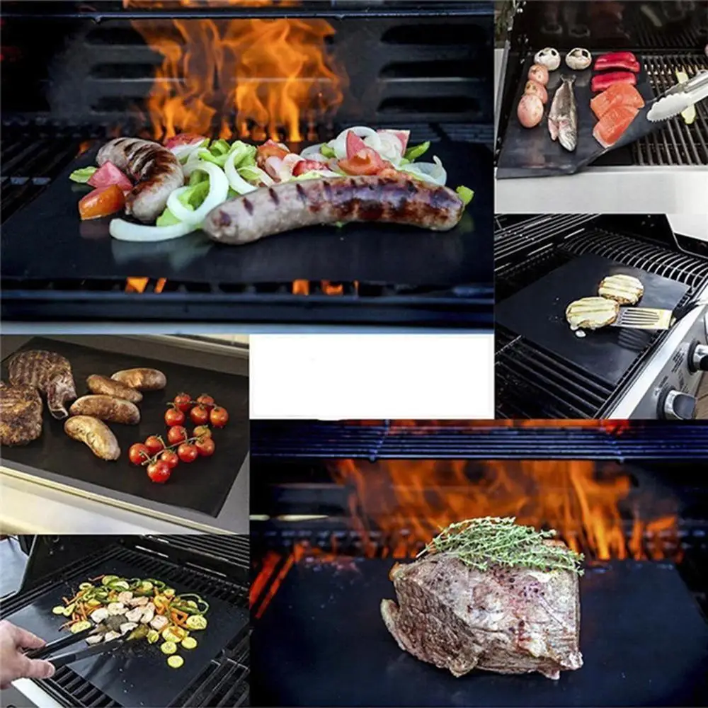5pcs 40 33CM GRILL MAT BBQ Grill Mesh Mat Non Stick Sheet Liner Reusable Teflon Barbecue 1 5pcs 40 33CM GRILL MAT BBQ Grill Mesh Mat Non Stick Sheet Liner Reusable Teflon Barbecue 3