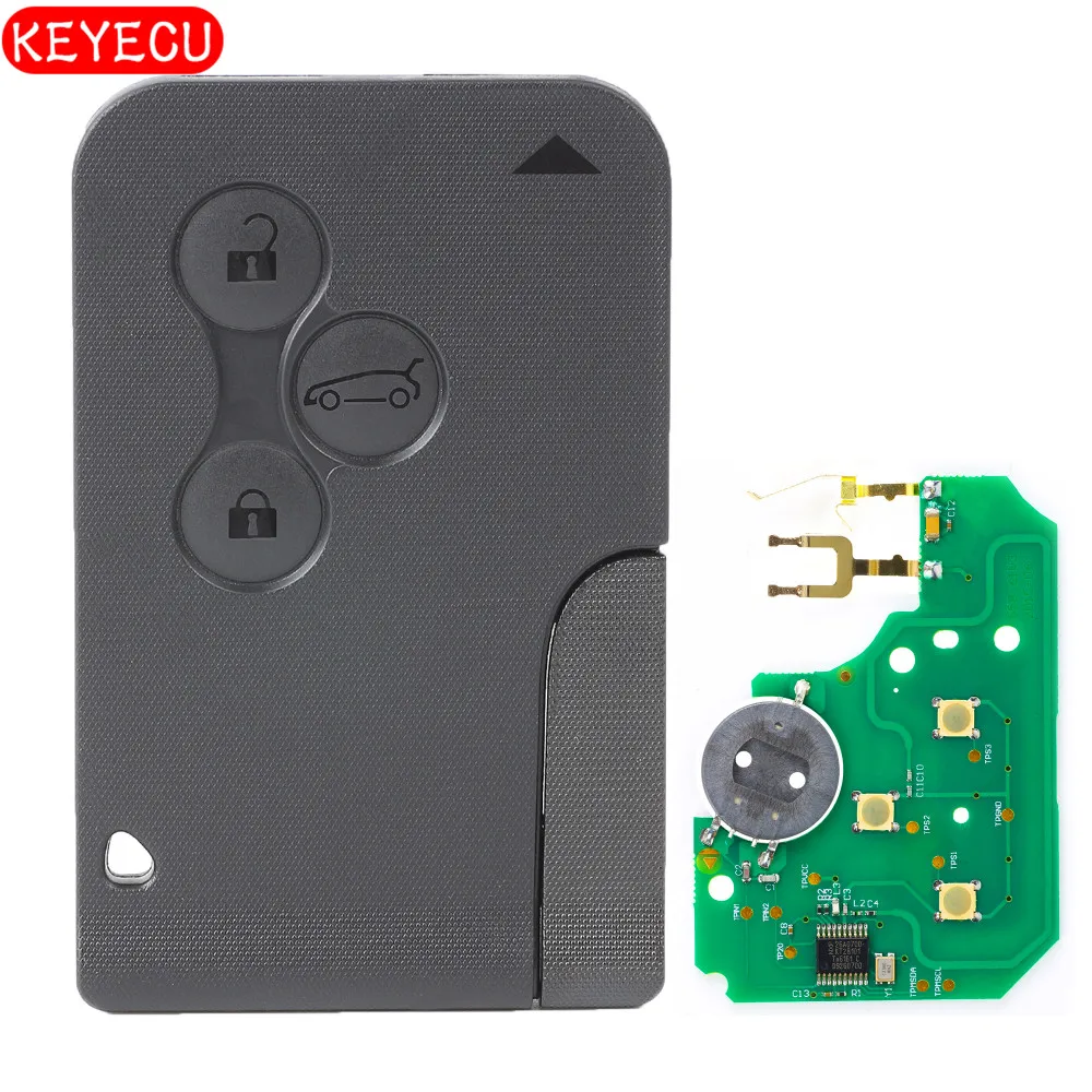 

Keyecu Smart Remote Key Fob 3 Button 433MHz PCF7947 for Renault Megane Scenic 2003-2008