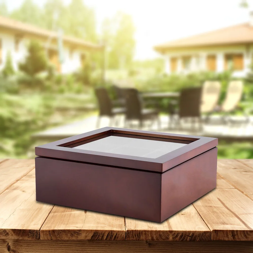 Деревянный ящик для хранения Организатор Чай коробка 9-купе Чай Кофе ящик для хранения бутылки коньяка для дома органайзеры
