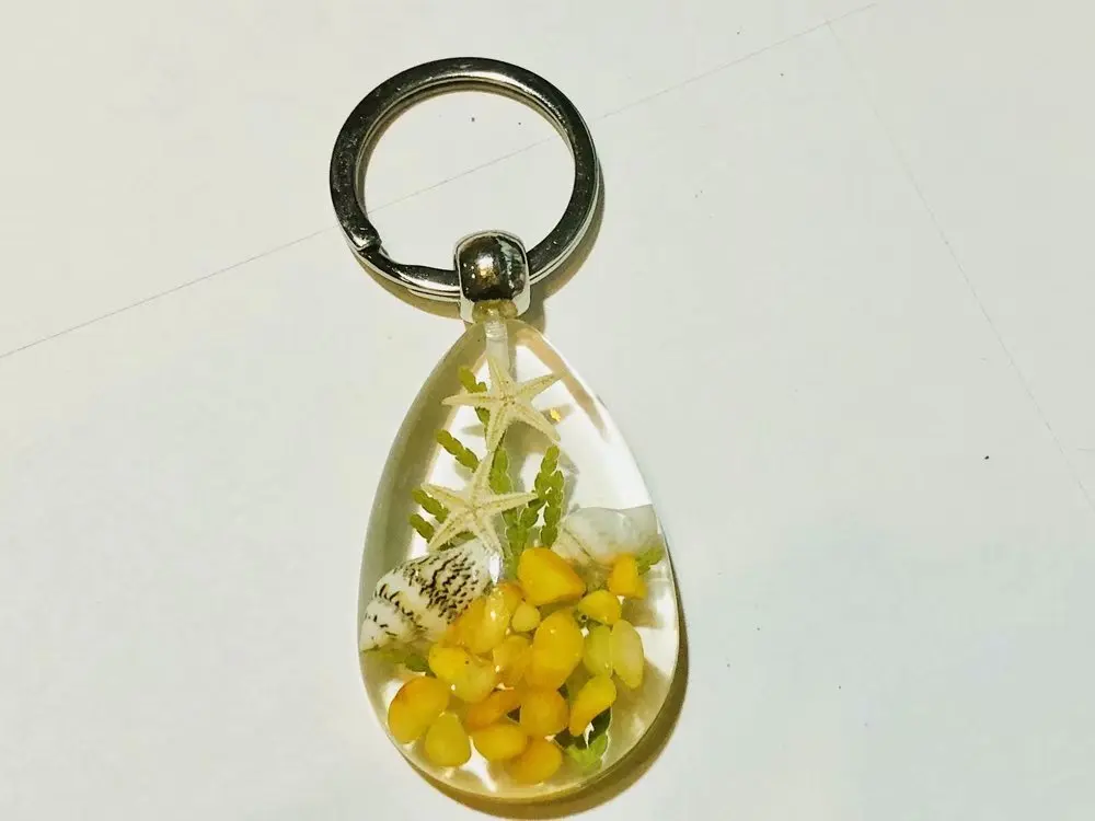 

FREE SHIPPING yqtdmy 24 pcs fashion cool two starfish 4.5 CM size keychain
