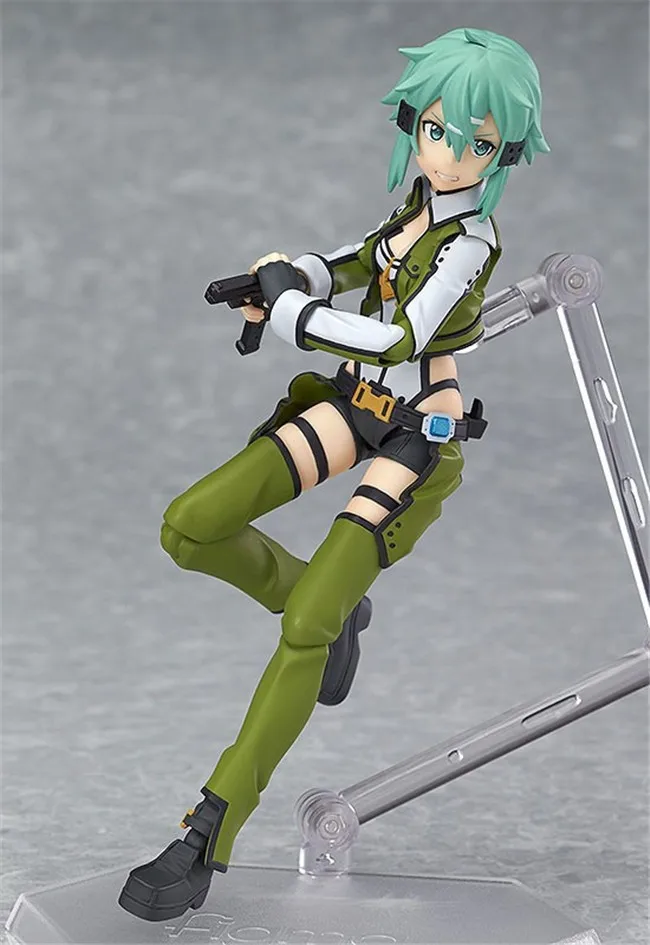 Аниме Меч Арт онлайн фигурка Brinquedos Figma 241 Sinon Asada Sao 2 ПВХ фигурка Коллекционная модель детские игрушки 15 см