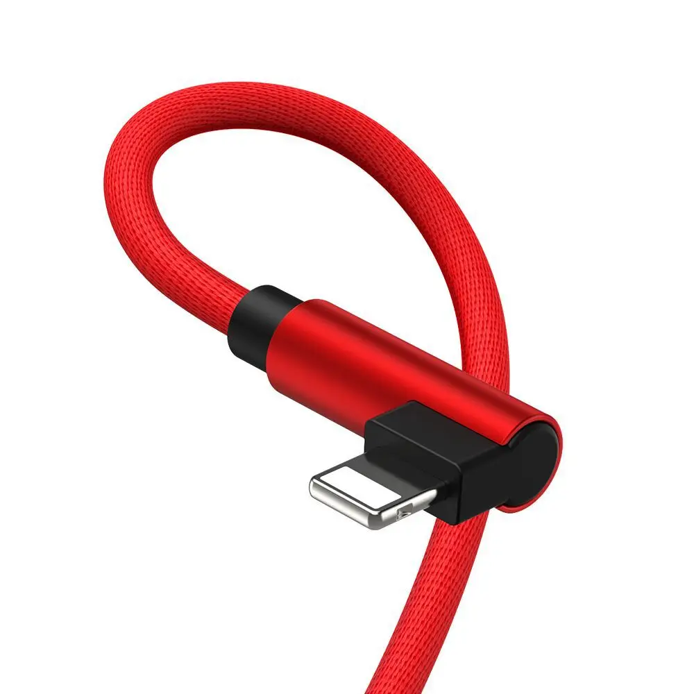 2 м Micro USB кабель 2.4A быстрое зарядное устройство USB шнур 90 градусов локоть Nylona плетеный кабель для передачи данных для samsung Xiaomi iphone Android телефон