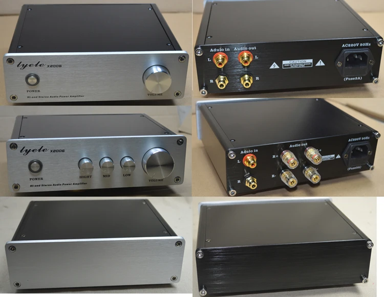 

X2006 Mini Full aluminum amplifier chassis /DAC / Preamplifier /AMP Enclosure /case /DIY box (203*60*170mm)