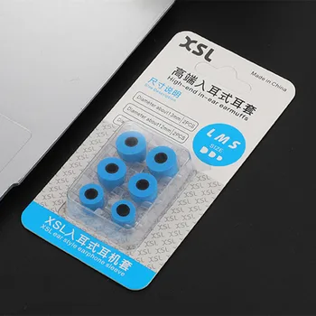 

6 pcs noise isolation Memory foam tips t400 t100 LMS Sponge Ear Pads for in ear earphone headset headphone enhanced bass
