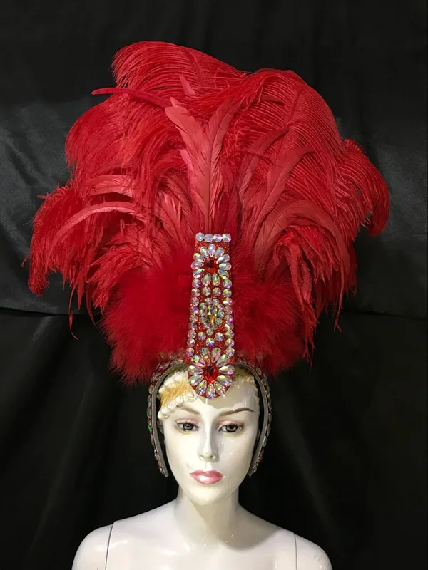 

Latin dance Samba accessories Fashion exquisite headdress feathers Delicate dance shows accessories Samba clothing