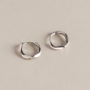 

SHANICE INS 925 Sterling Silver HMinimalist Geometric Irregular Facet Personality Hoop Earring Dropship Suppliers