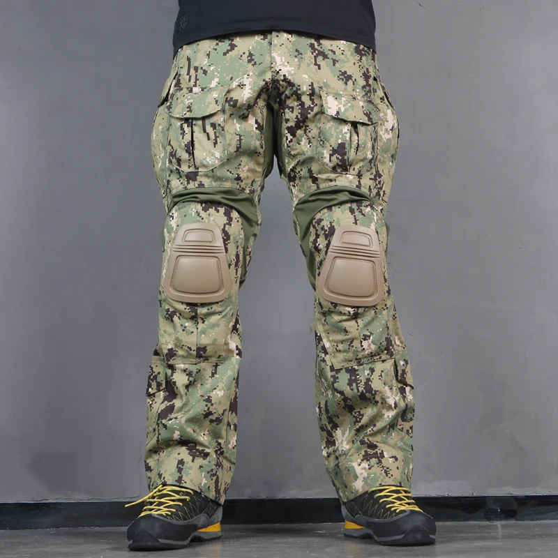 Страйкбол Emerson bdu G3 боевая униформа рубашка брюки с наколенниками Emerson BDU военная армия AOR2 камуфляж костюмы EM8596+ 7049