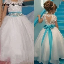 SuperKimJo white little flower girls dresses little girls wedding dress ball gown bowknot crystal long girls wedding party dress цена SuperKimJo white little flower girls dresses little girls wedding dress ball gown bowknot crystal long girls wedding party dress цены онлайн