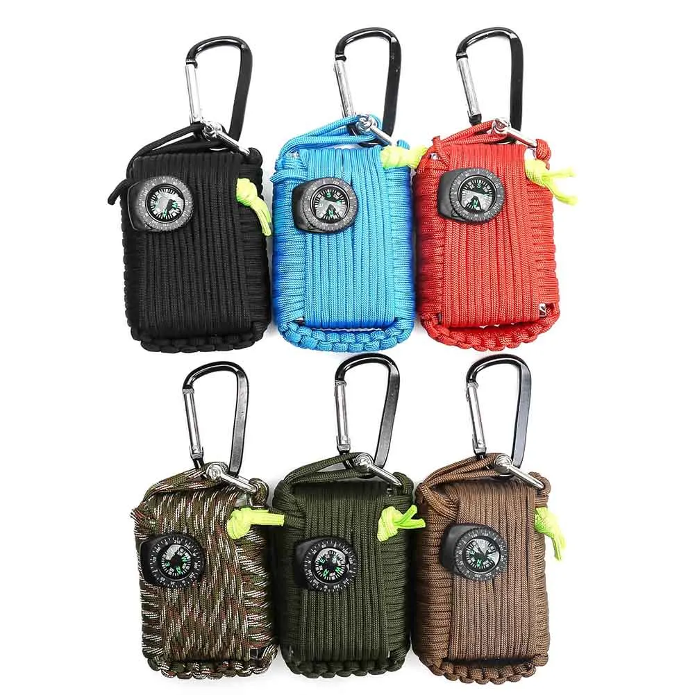 29 En 1 SOS equipo de emergencia campo bolsa de emergencia cuadro de la supervivencia de autoayuda equipo para acampar senderismo seguridad suministros