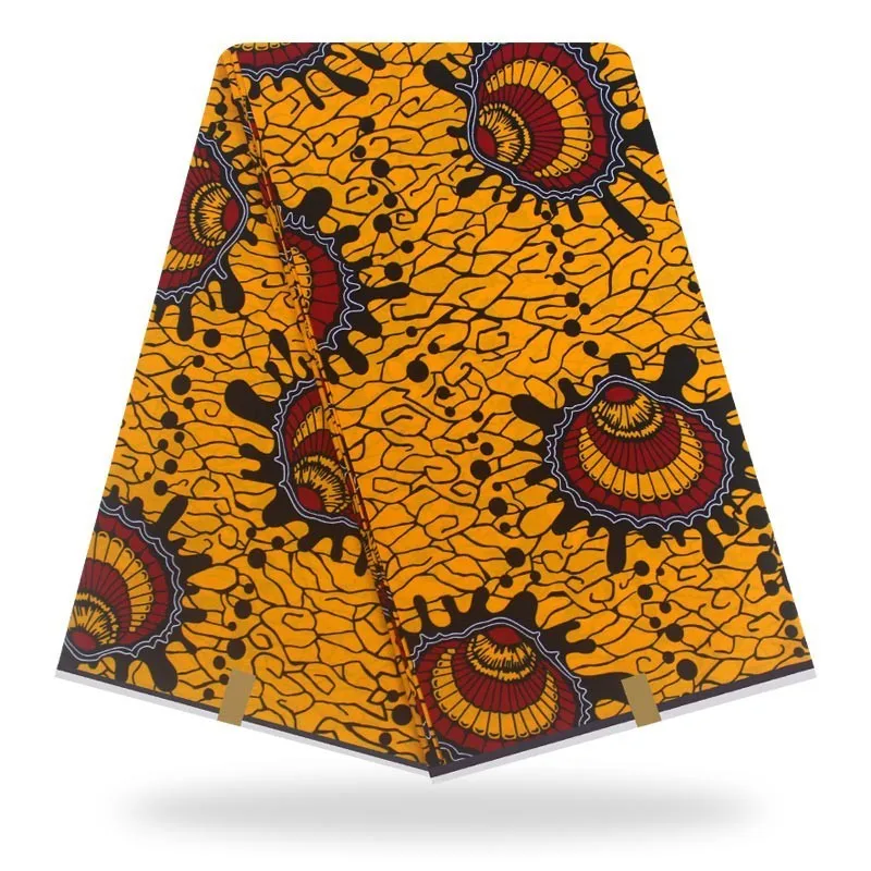 Нигерийские кружевные ткани ASO EBI Африканский хлопок Принт Анкара высокое качество настоящий воск pagne africain горячий воск настоящий - Цвет: as picture