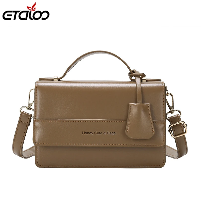 

2019 Candy Color Bag Fashion Lady PU Single Shoulder Bag Mini Messenger Bags Handbag Ladies Chain Shoulder Bags