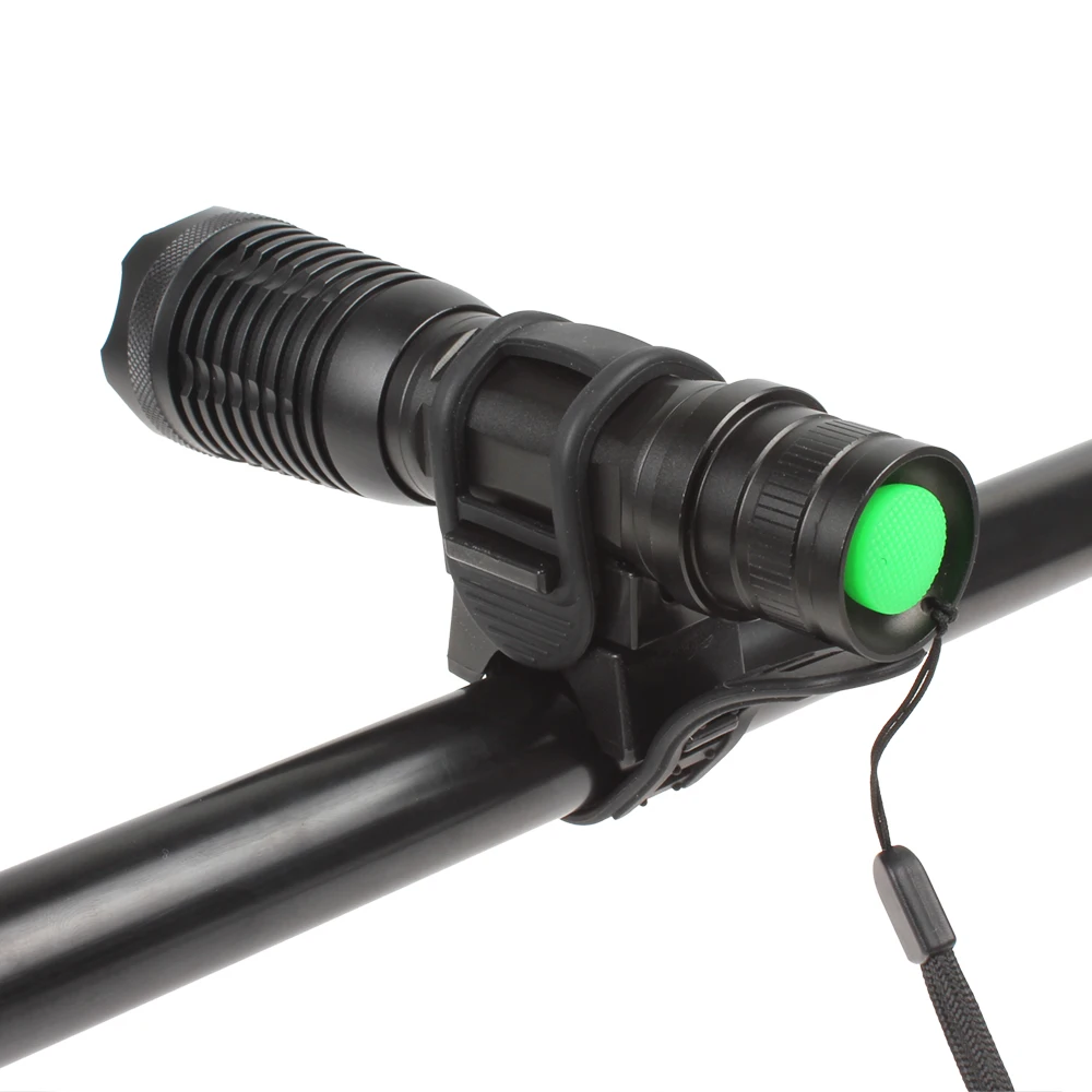 SecurityIng Универсальный 360 градусов Регулируемый резиновые ремешки крепление для велосипеда фонарик зажим держатель для налобного фонаря для светодиодный фонарик